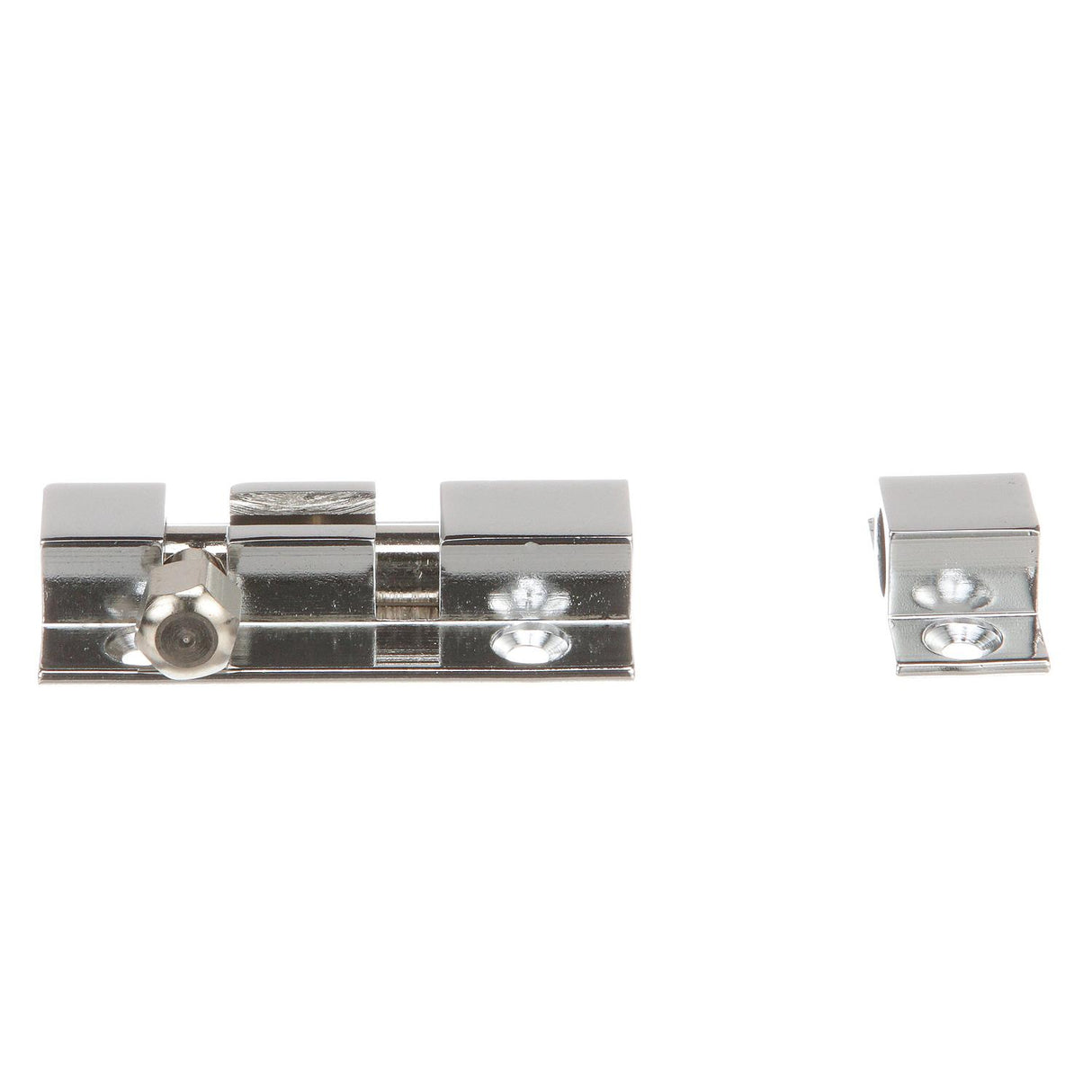 Seachoice Marine-Grade Barrel Bolt, Chrome-Plated Cast Brass, 2-1/2 In. X 1-1/16 In.