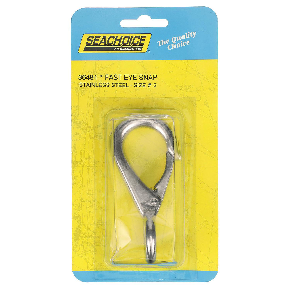 Seachoice Fast Eye Snap, Cast Stainless Steel, Size #3, 3-7/8 in. Long, 15/16 in. ID Eye