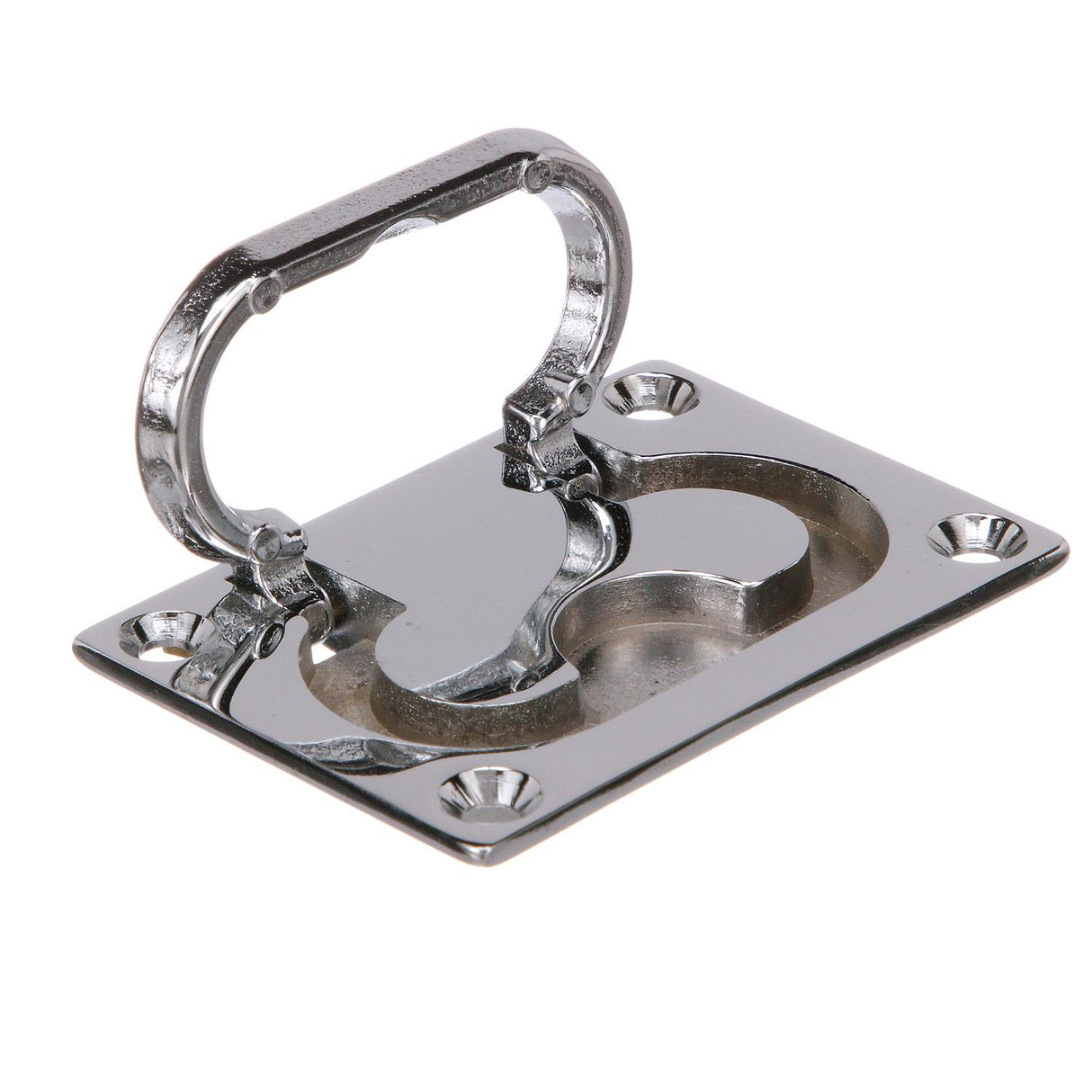 Seachoice Flush Mount Lifting Handle, Chrome-Plated Brass, 3 In. X 2-1/8 In.