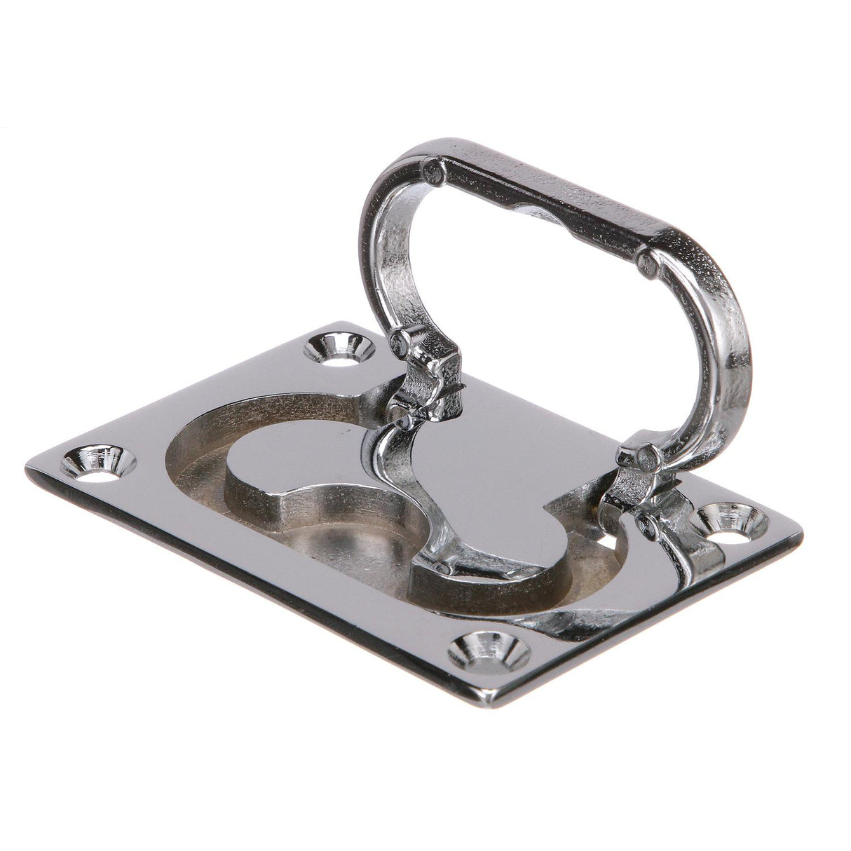 Seachoice Flush Mount Lifting Handle, Chrome-Plated Brass, 3 In. X 2-1/8 In.
