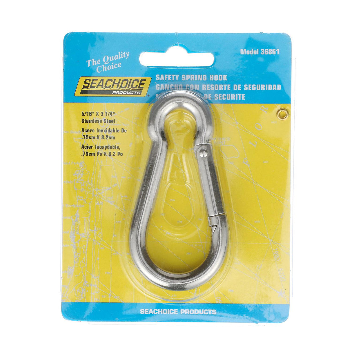 Seachoice Interlocking Spring Hook, 3.25 In. X 0.3125 In., 480 Lb. Max Load