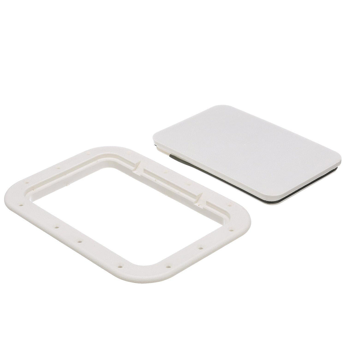 Seachoice White Pry-Out Hatch, 7 In. X 11 In. Inner Dimensions, Acetone Proof Polypropylene