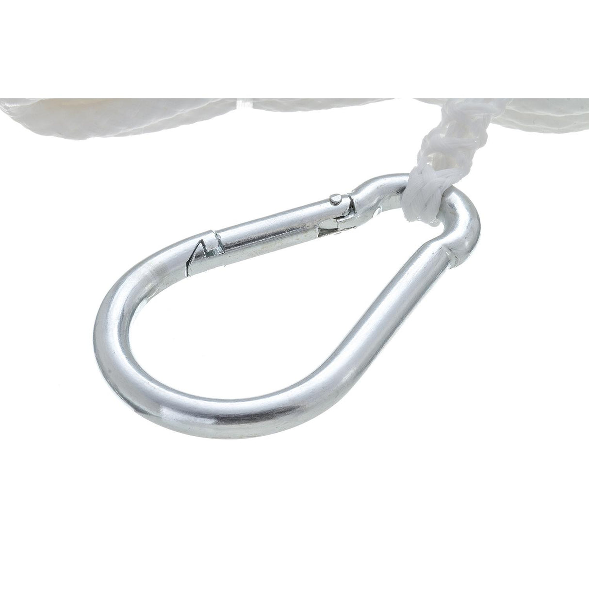 Seachoice Anchor Line Rope, Hollow Braid, Polypropylene, White, Spring Hook, 1/4 In. X 50 Ft.