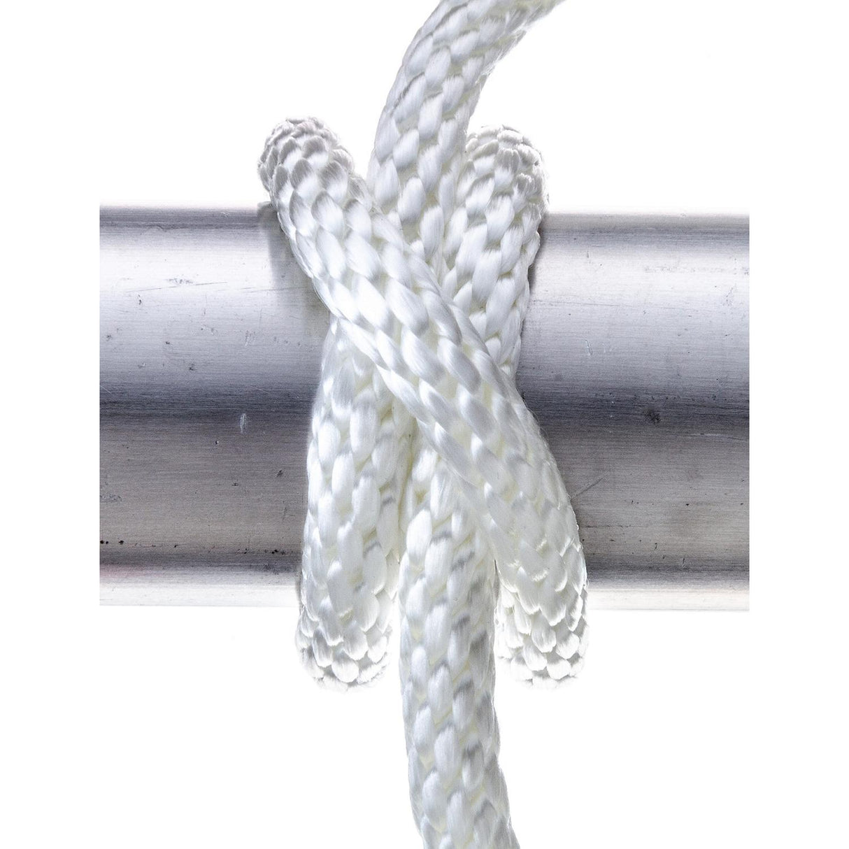 Seachoice Anchor Line Rope, Braided Nylon, White, Spring Hook, 3/16 In. X 100 Ft.
