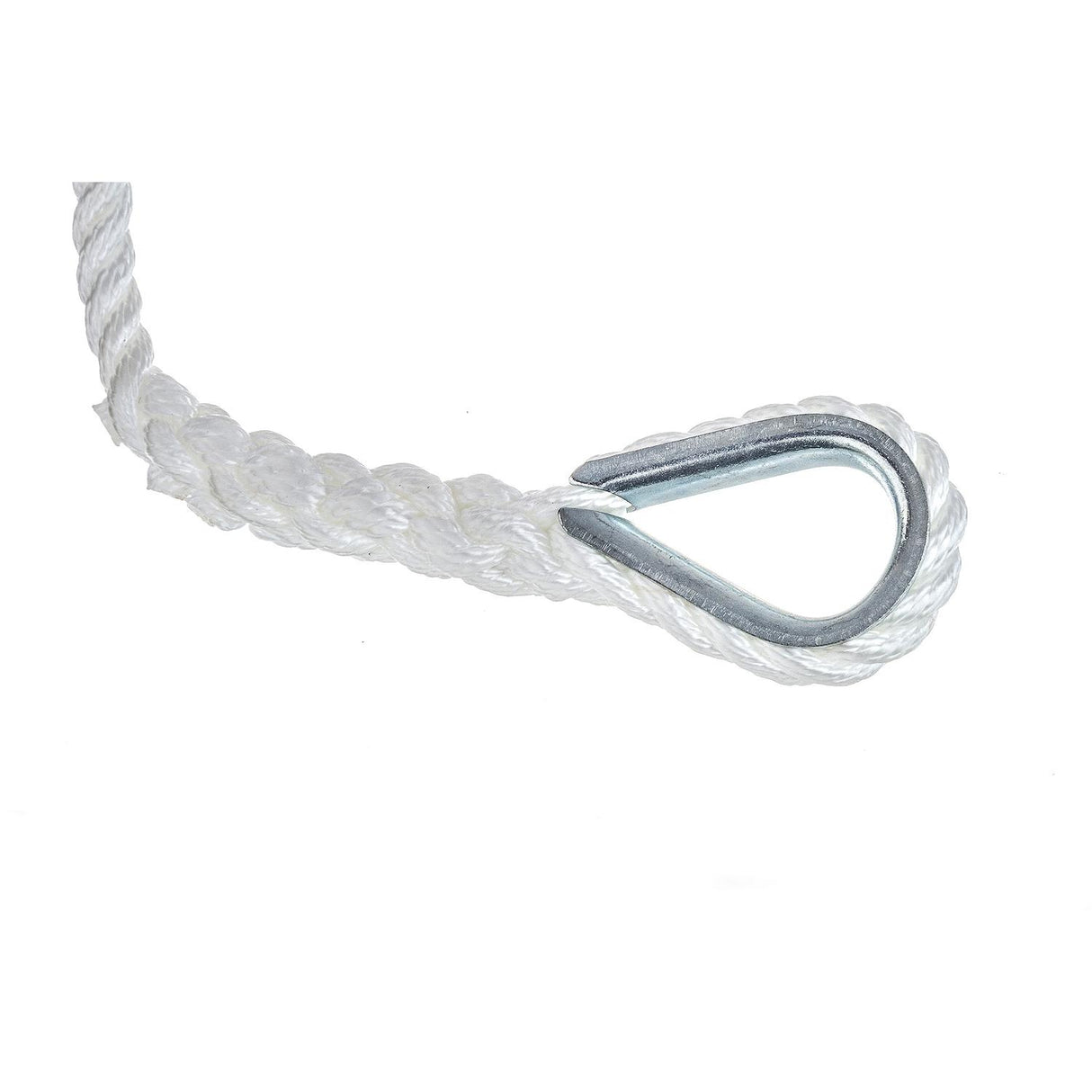 Seachoice Anchor Line Rope, 3-Strand Twisted, White, Nylon, 3/8 In. X 100 Ft.