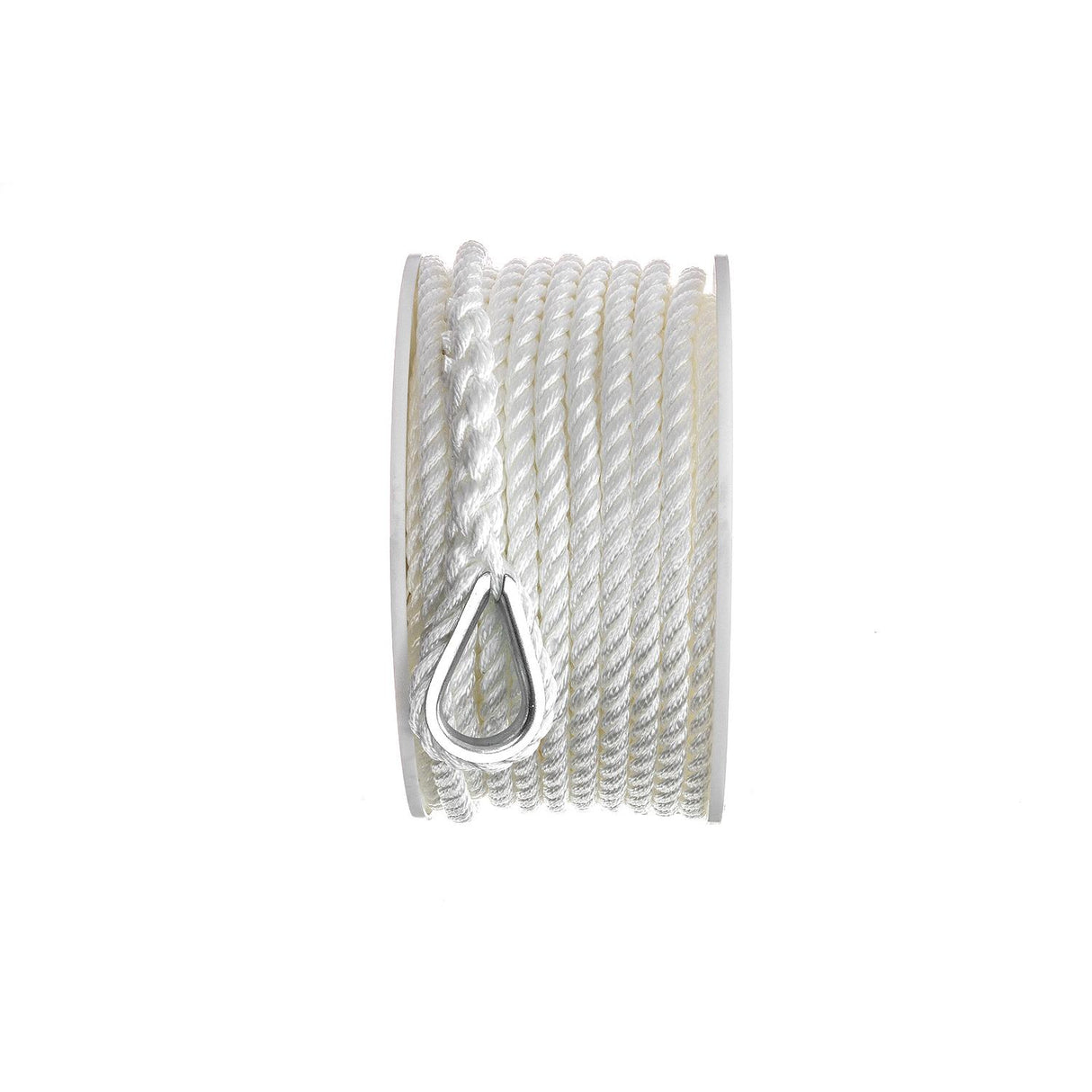 Seachoice Anchor Line Rope, 3-Strand Twisted, White, Nylon, 3/8 In. X 100 Ft.