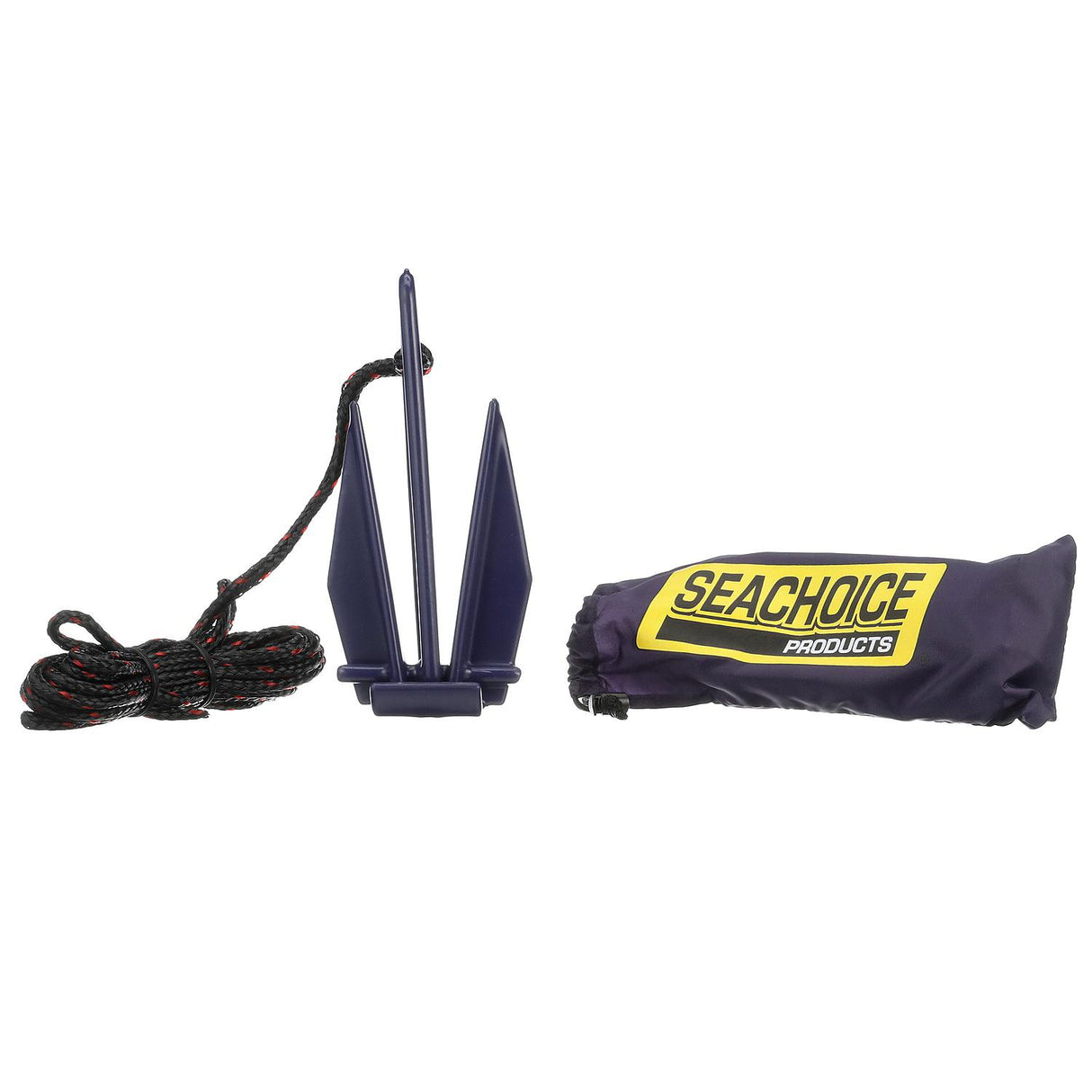Seachoice PWC Fluke Anchor Kit, Vinyl Coated Fluke Anchor, 25 Ft. Anchor Line and Storage Bag