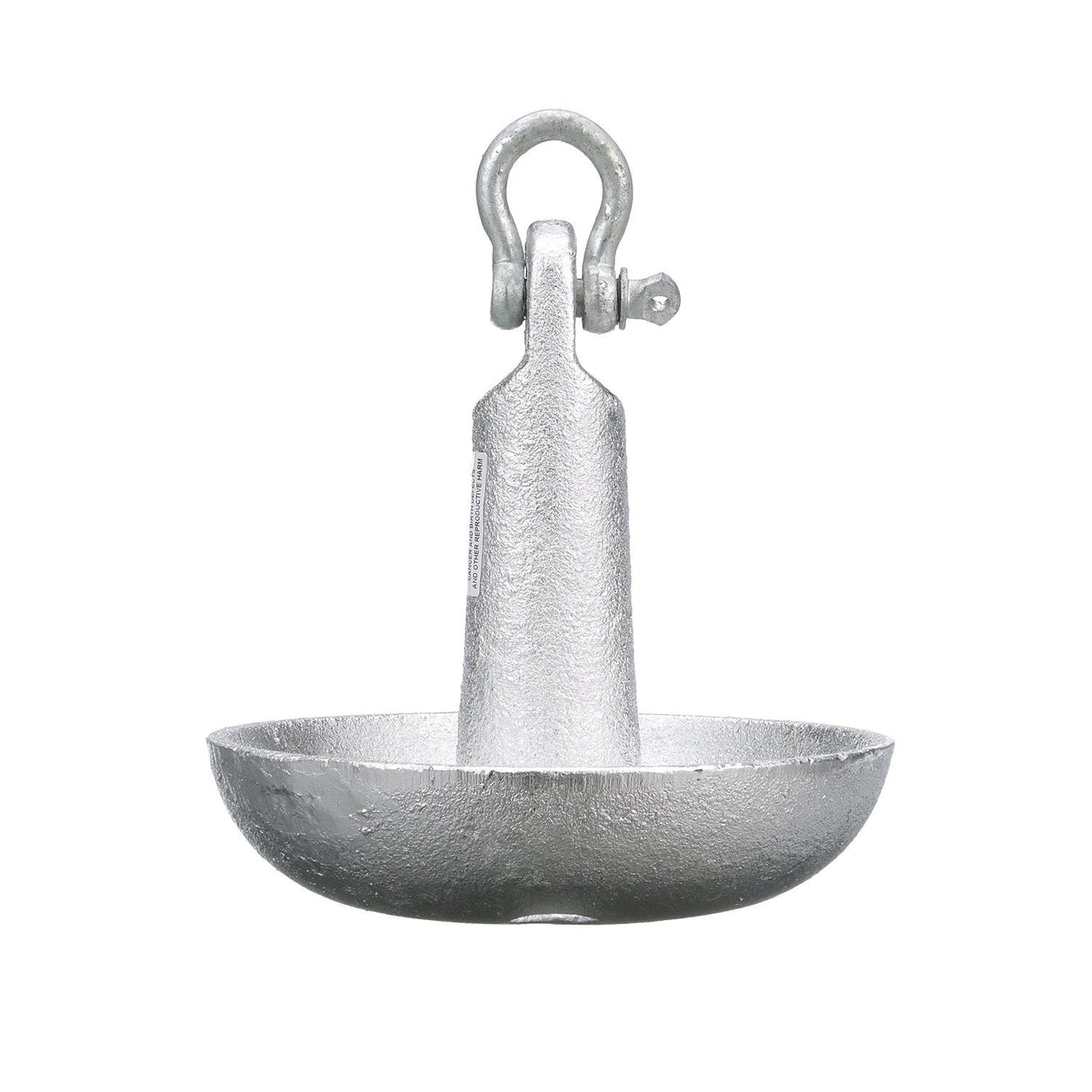 Seachoice Mushroom Anchor, Cast Iron, Aluminum-Painted, Silver, 10 Lbs., Boats Up to 12 Ft. Long