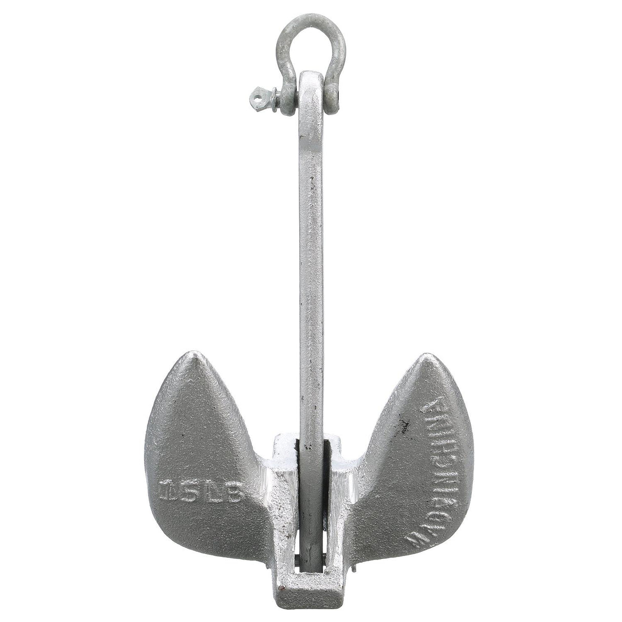 Seachoice Navy Anchor, Aluminum Plated Cast Iron, Silver, 15 Lbs.