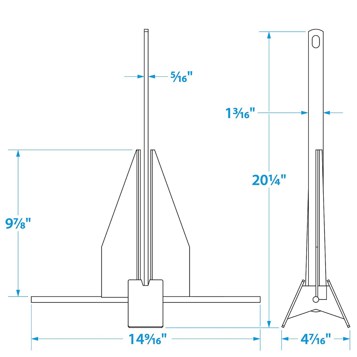 Seachoice Deluxe Anchor 4S Standard, Galvanized Steel