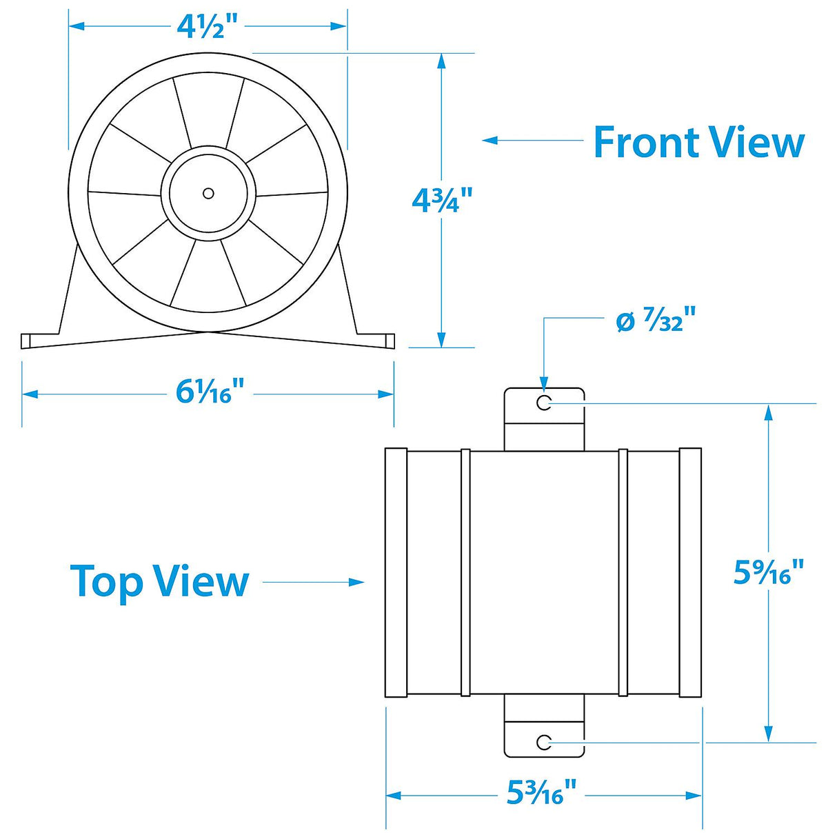 Seachoice In-Line Exhaust Blower, 4 In.