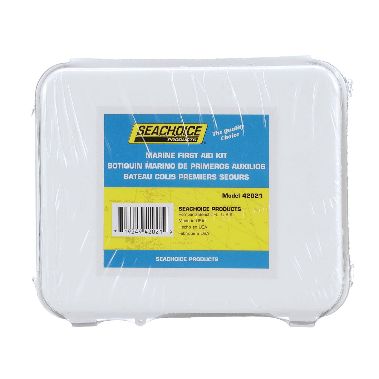 Seachoice Basic First Aid Kit for Boats, Waterproof, Includes White Plastic Case