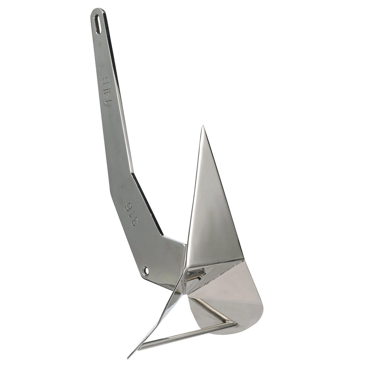 Seachoice Stainless Steel Plow Anchor, Corrosion Resistant, 14 Lbs., for Boats 20-30 Ft.