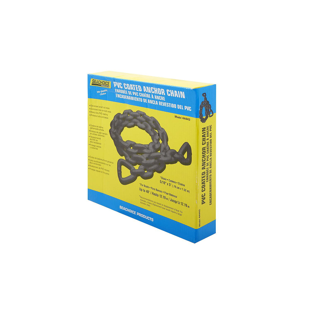 Seachoice Black Anchor Chain, 5/16 In. X 5 Ft.