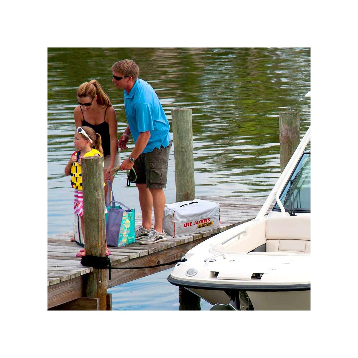 Seachoice Heavy-Duty 6-Capacity Life Jacket, Nylon Storage Bag w/ Carrying Handles