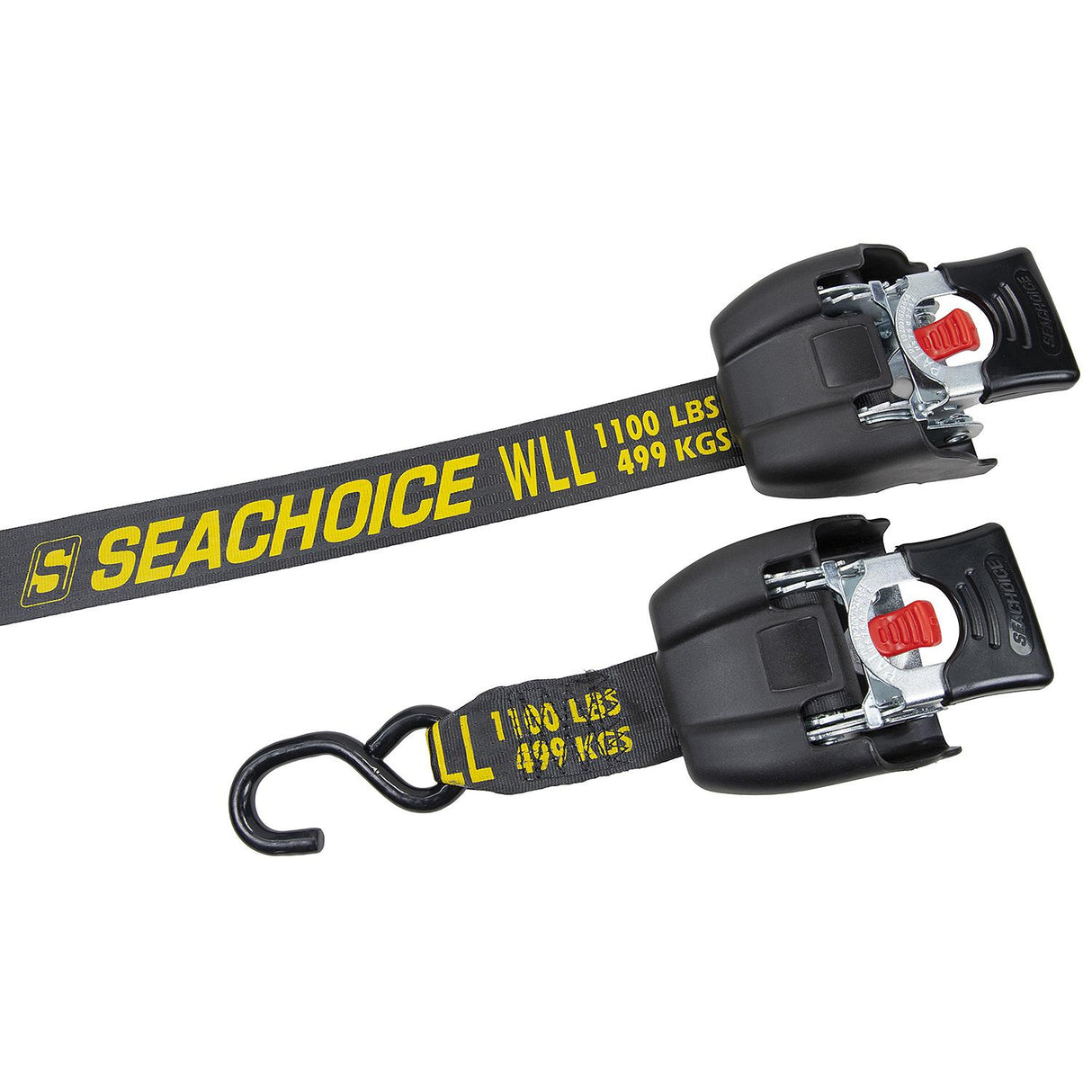 Seachoice 51114 Retractable Transom Tie-Downs, Zinc-Plated Steel