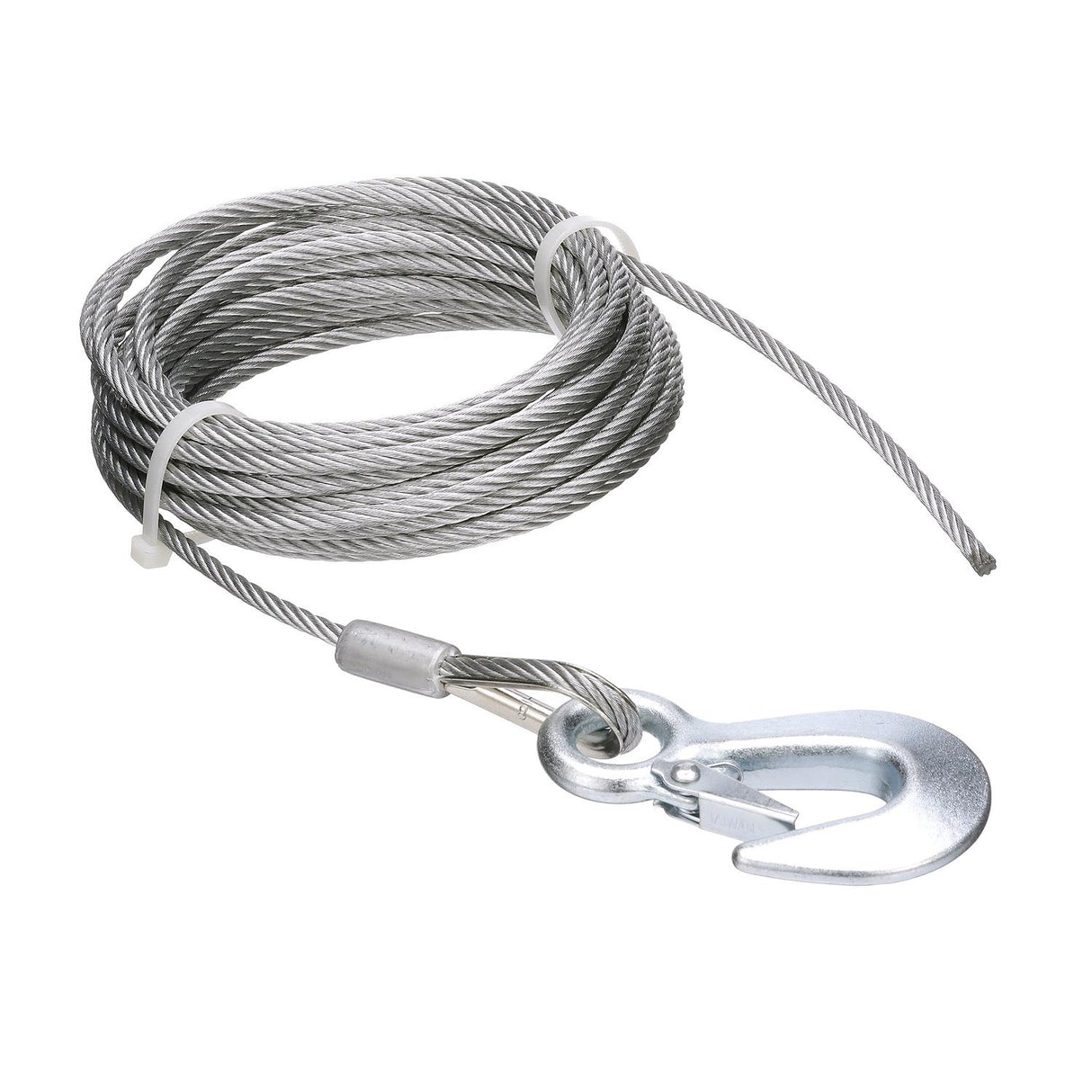 Seachoice Steel Winch Cable w/ Safety Hook, 3/16 In. X 25 Ft., 4,000-Lb. Tensile Strength