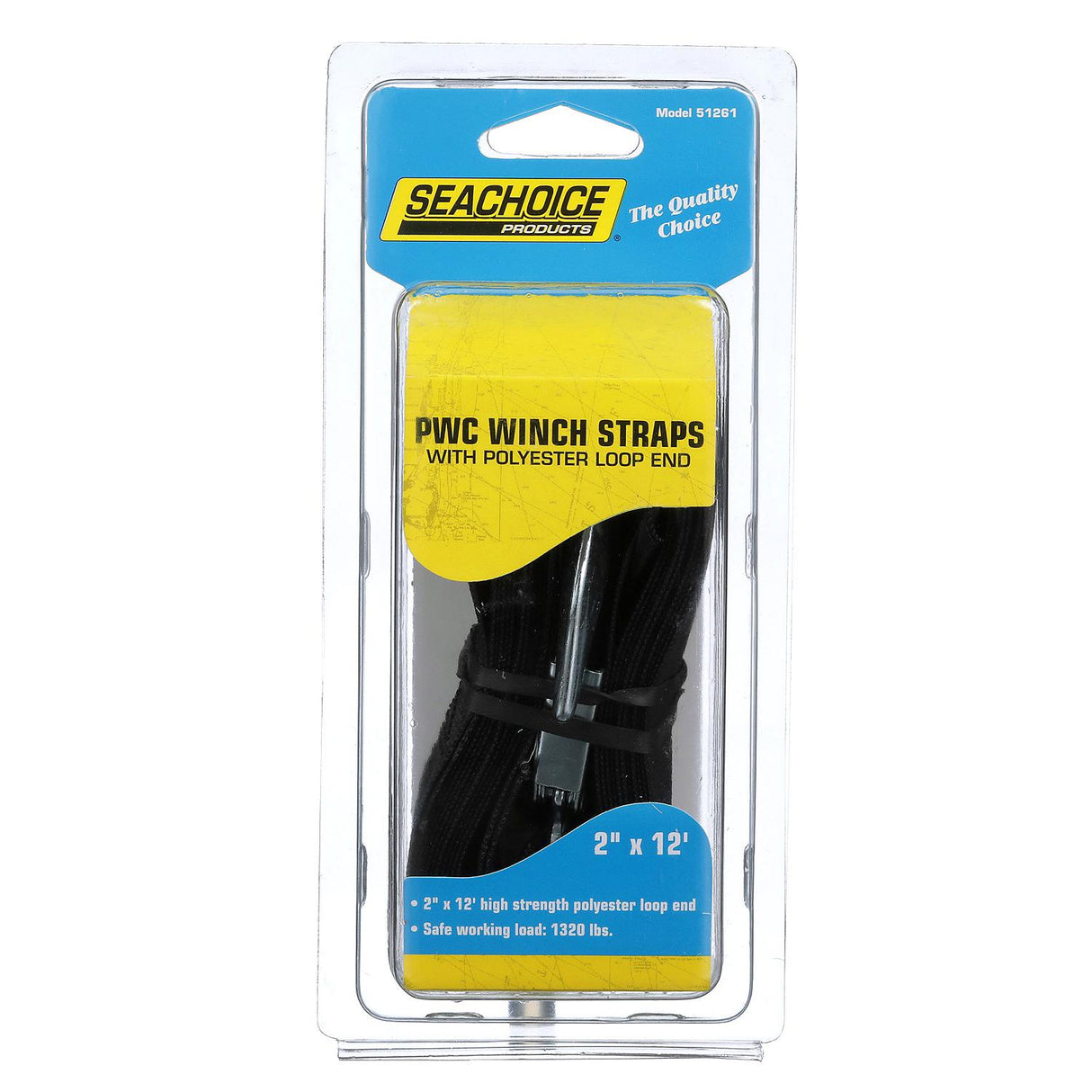 Seachoice Winch Strap for PWC, Loop End, 2 in. X 12 Ft., 4,000-Lb. Break Strength