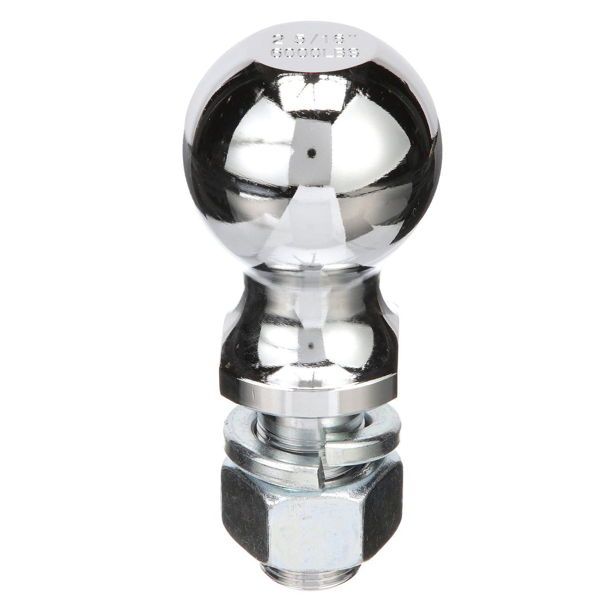 Seachoice Trailer Ball, 2-5/16 in., 1 X 2 in. Shank, 6,000 Lb. Capacity, Chrome Finish