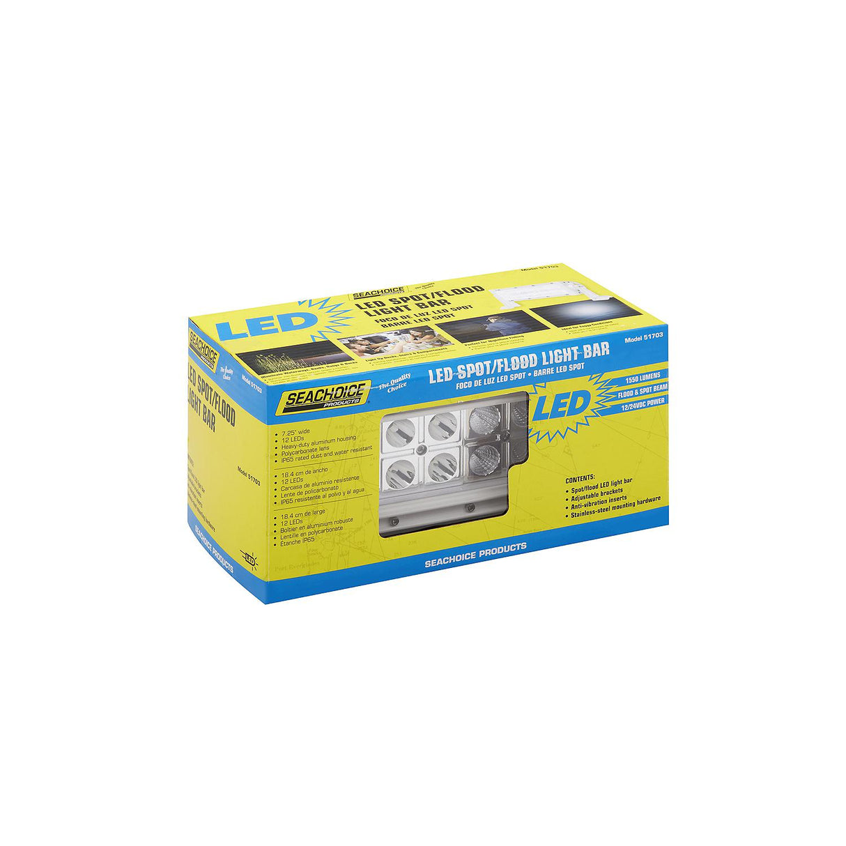 Seachoice LED 9 In. Bar Flood Light, White
