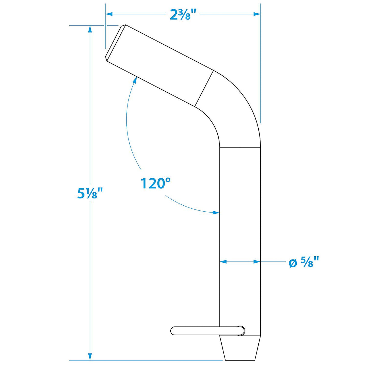 Seachoice 52391 Hitch Pin, 5/8 in., Trailer Receiver Clip Included