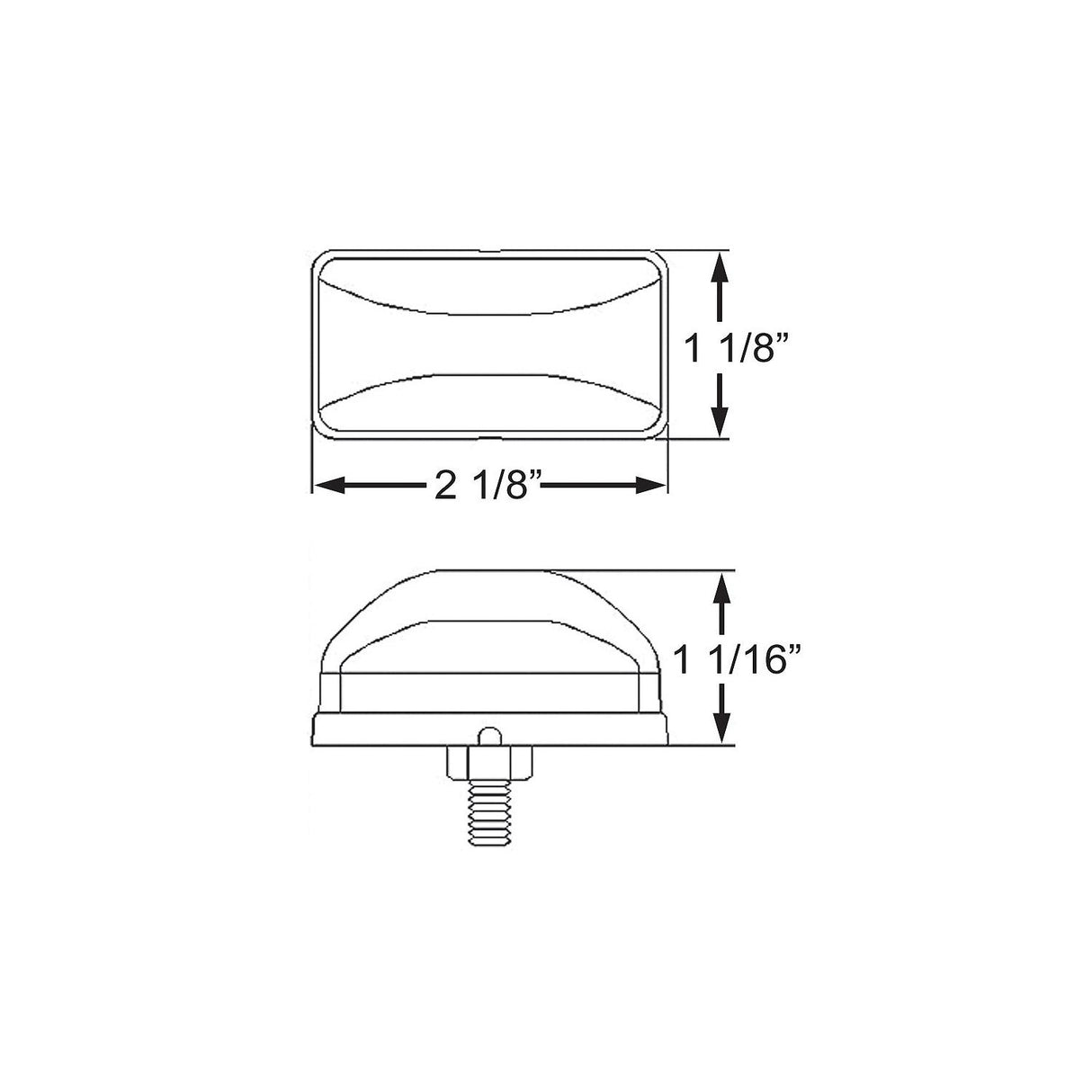 Seachoice Clearance Light Mini Trailer, Amber LED, w/ Stud