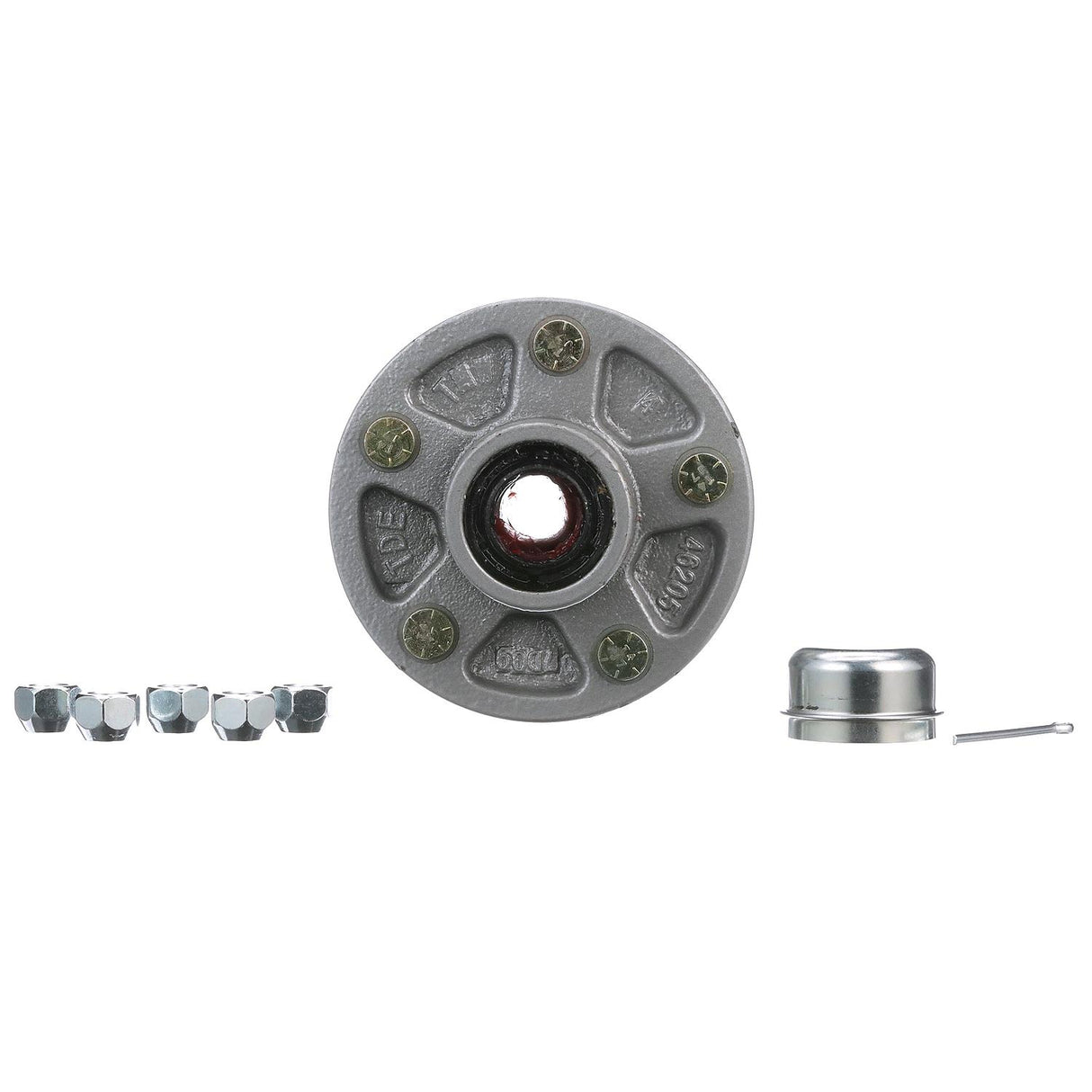 Seachoice 53061 Trailer Wheel Hub, 1.25 in. Axle, 5 Lug, Galvanized, Pregreased