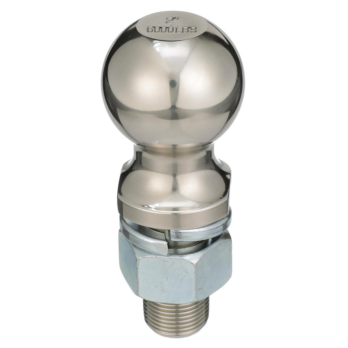 Seachoice Trailer Ball, 2 in., 1 X 2-1/8 in. Shank, 6,000 Lb. Capacity, Stainless Steel