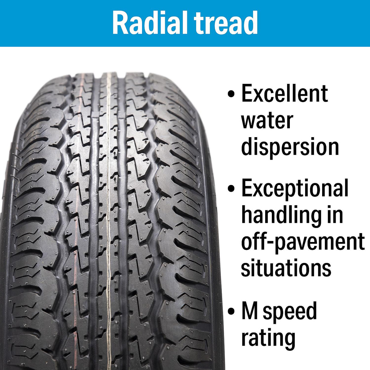 Seachoice 53401 ST175/80R13C/5H KR35 13" Galvanized Spoke, 5-Lug on 4-1/2" Radial Tire & Wheel Assembly