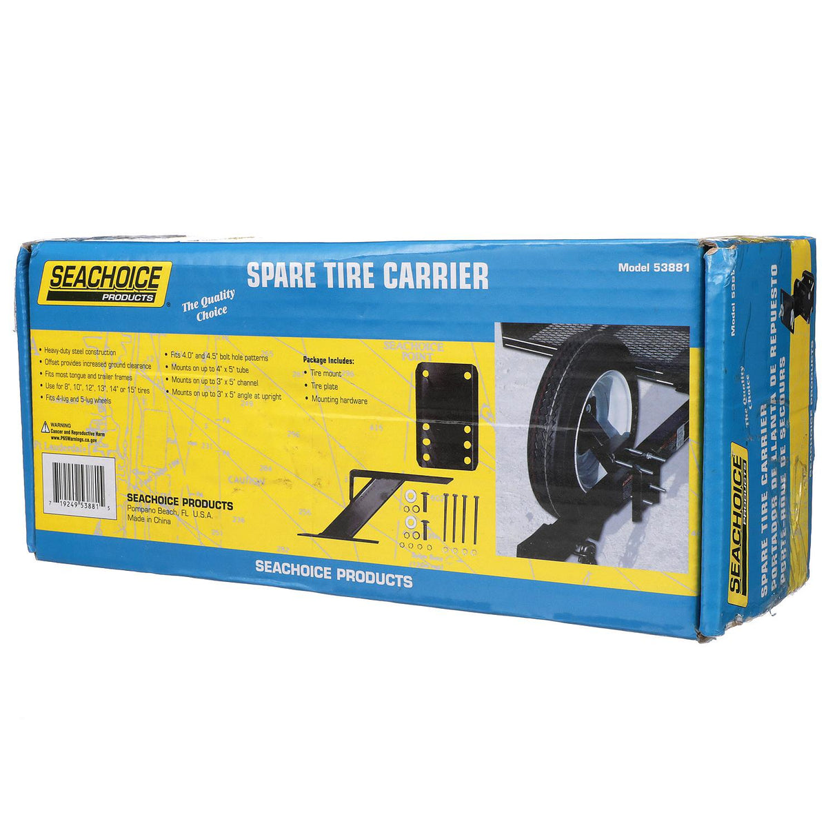 Seachoice Side Mount Spare Tire Carrier for Boat Trailer