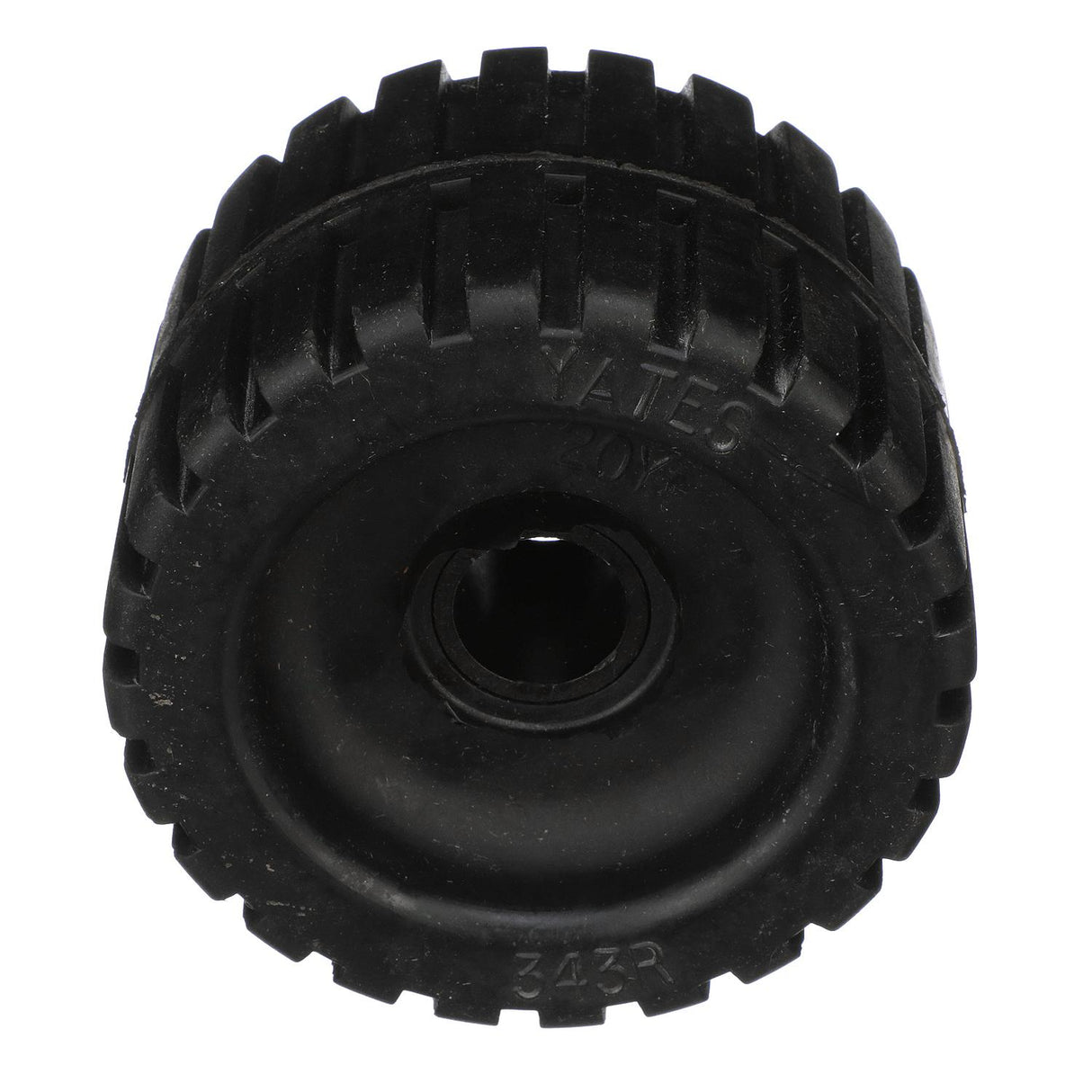 Seachoice Molded Ribbed Wobble Roller, Black, Boat Trailer, 3 In. X 7/8 In.
