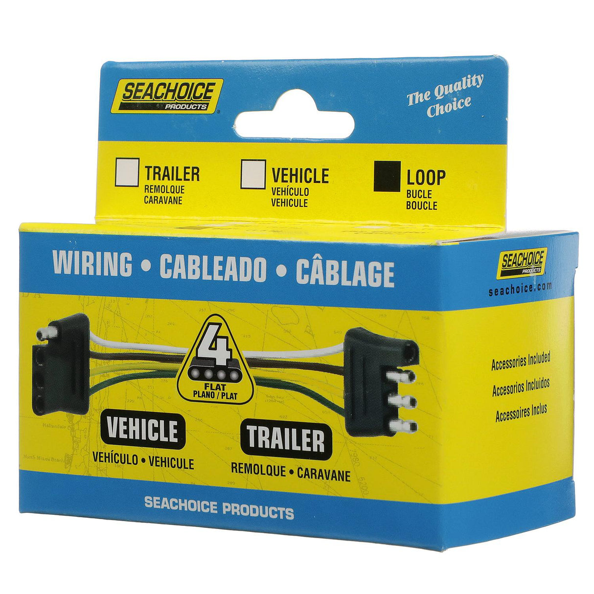 Seachoice Trailer Side Connector Extension, 4 Way Flat., 60 In.