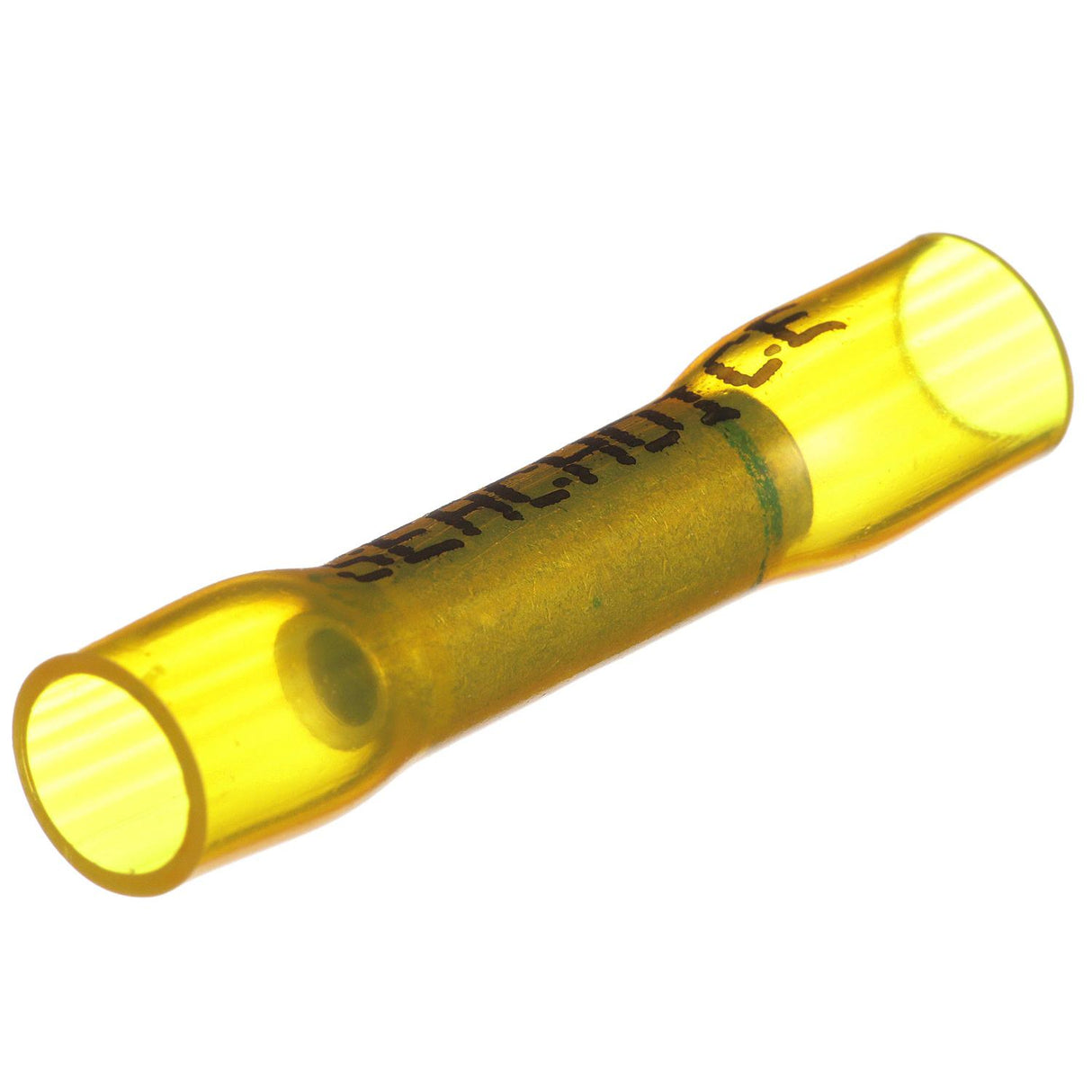 Seachoice Step Down 3-to-1 Heat Shrink Butt Connector, Marine Grade Heat-Shrinkable Butt Splices, Yellow, Pack of 10, 16-14 to 12-10 Wire Range