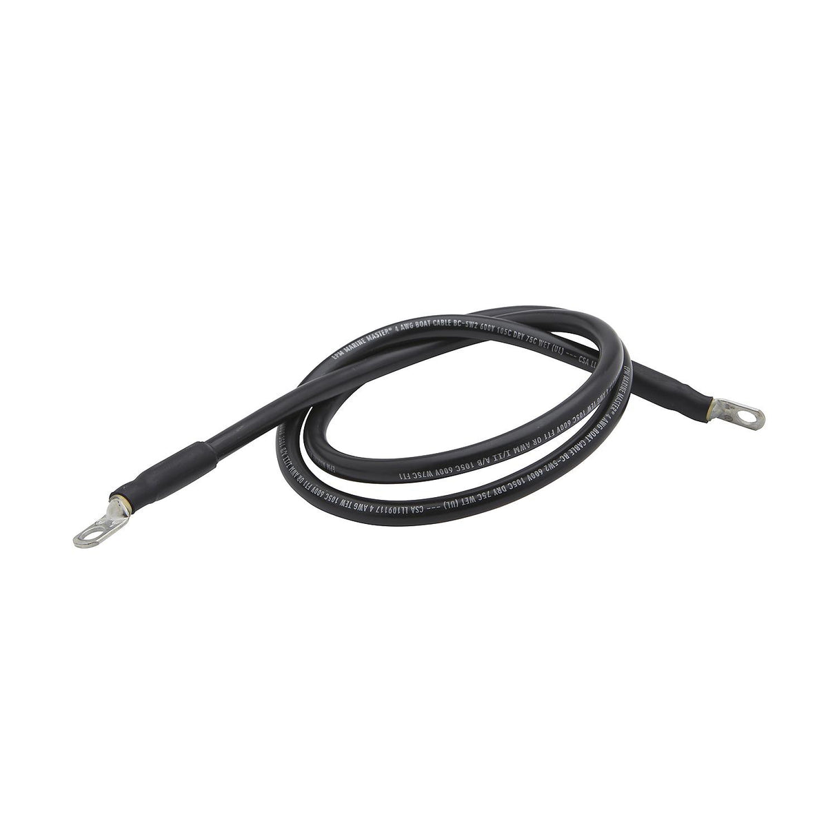 Seachoice 63024 4 AWG Marine Grade Cable, Black, 6 Ft.