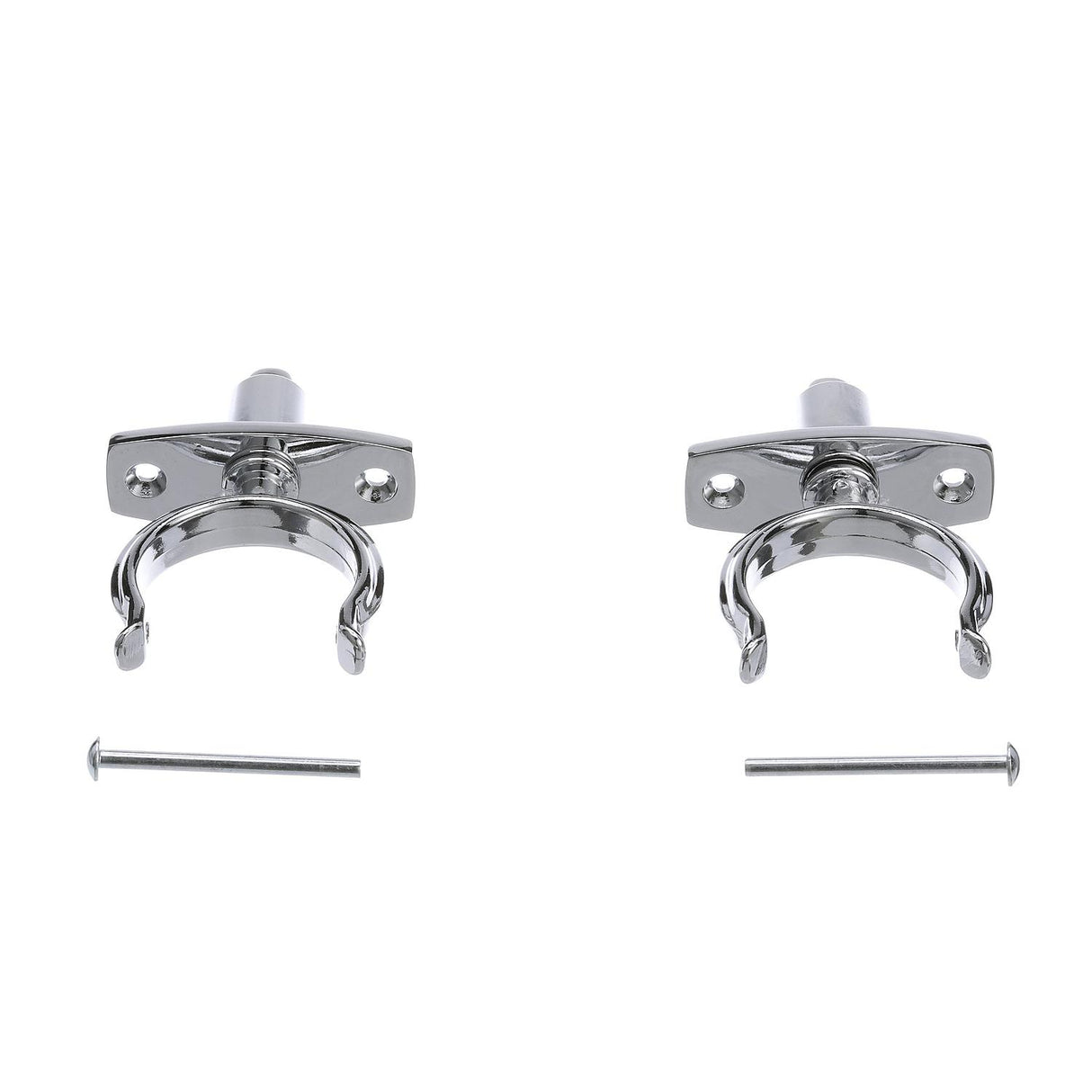Seachoice Top-Mount Rowlock Set, Chrome-Plated Zinc, Includes 2 Rowlocks w/ Locking Pins and Sockets