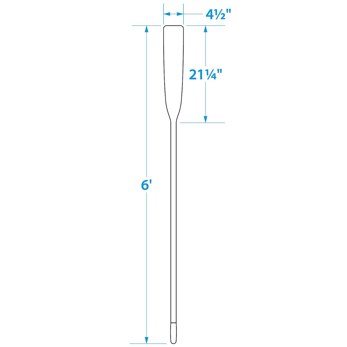 Seachoice 71154 6 Ft. Wood Oar, New Zealand Pine Construction, 21-1/4 in. X 4-5/16 in. Blade, Comfort Grip, Clear Finish