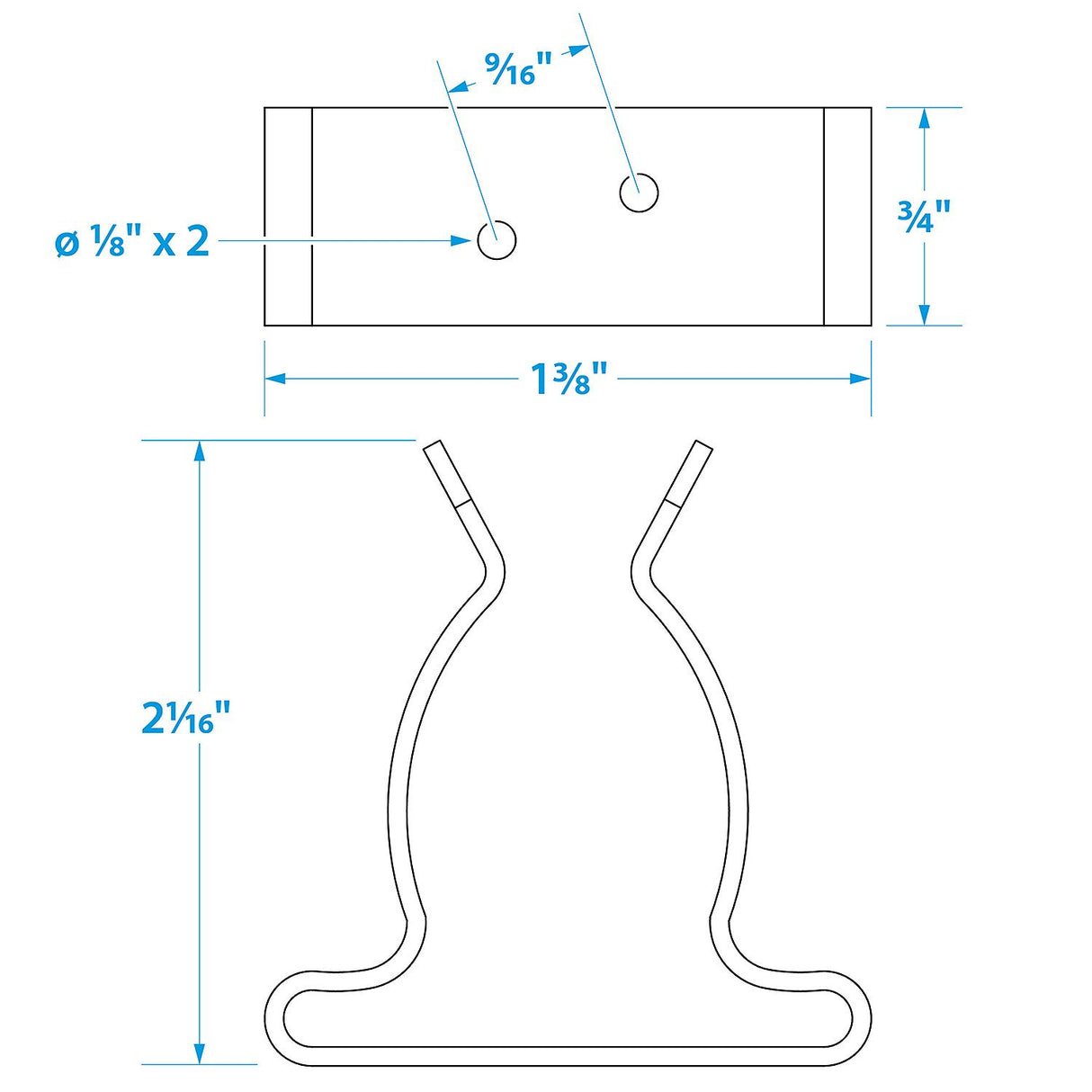 Seachoice Spring Clamps, Pack of 2, Polished Stainless Steel, 1-1.75 in. Size
