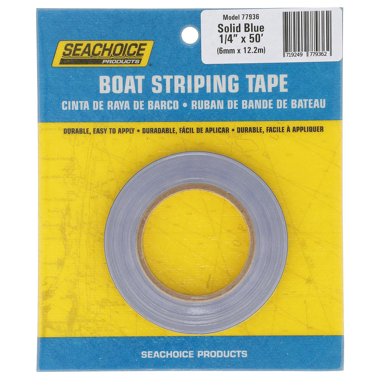 Seachoice Self-Adhesive Boat Striping Tape, 3 Mil Vinyl, 1/4 in. X 50 Ft., Blue