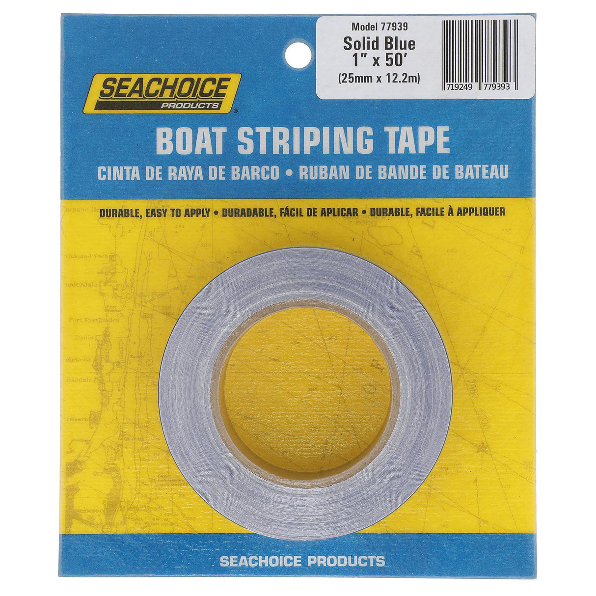 Seachoice Self-Adhesive Boat Striping Tape, 3 Mil Vinyl, 1 in. X 50 Ft., Blue