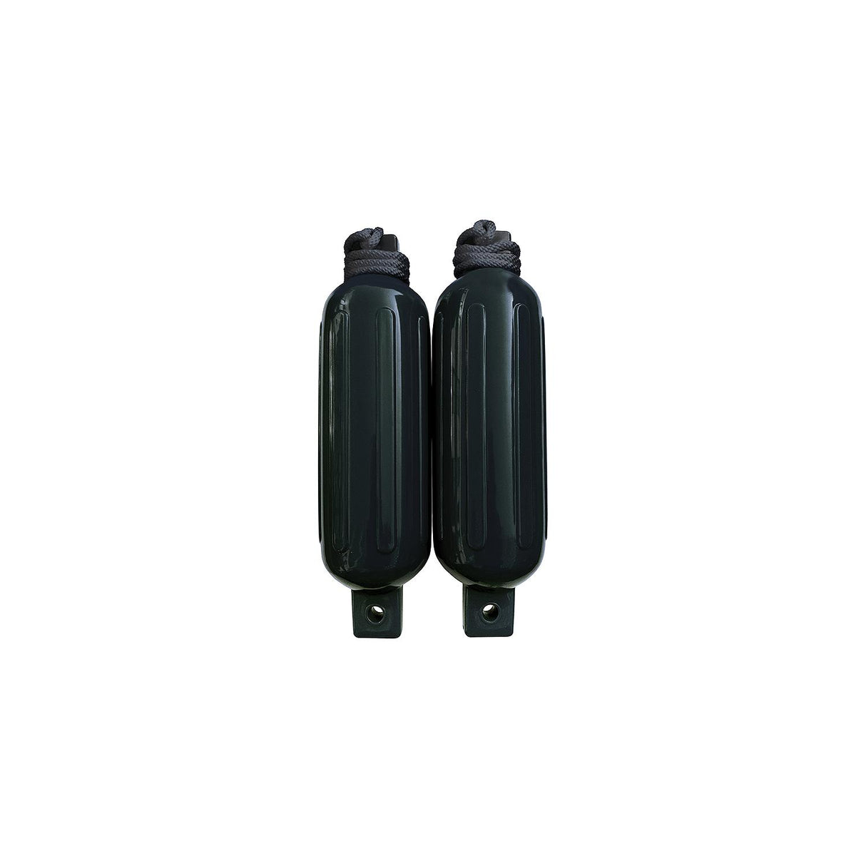 Seachoice Twin Eye Ribbed Fender Kit, Includes a Pair of MFP Fender Lines, Black, 5-1/2 in. X 20 in.