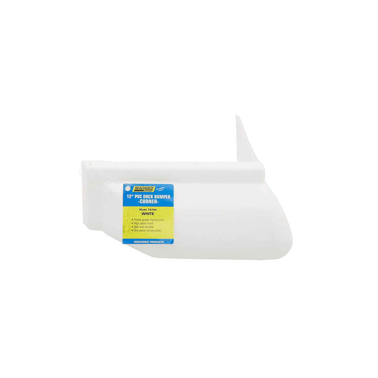 Seachoice 12 In. PVC Dock Bumper Corner, White