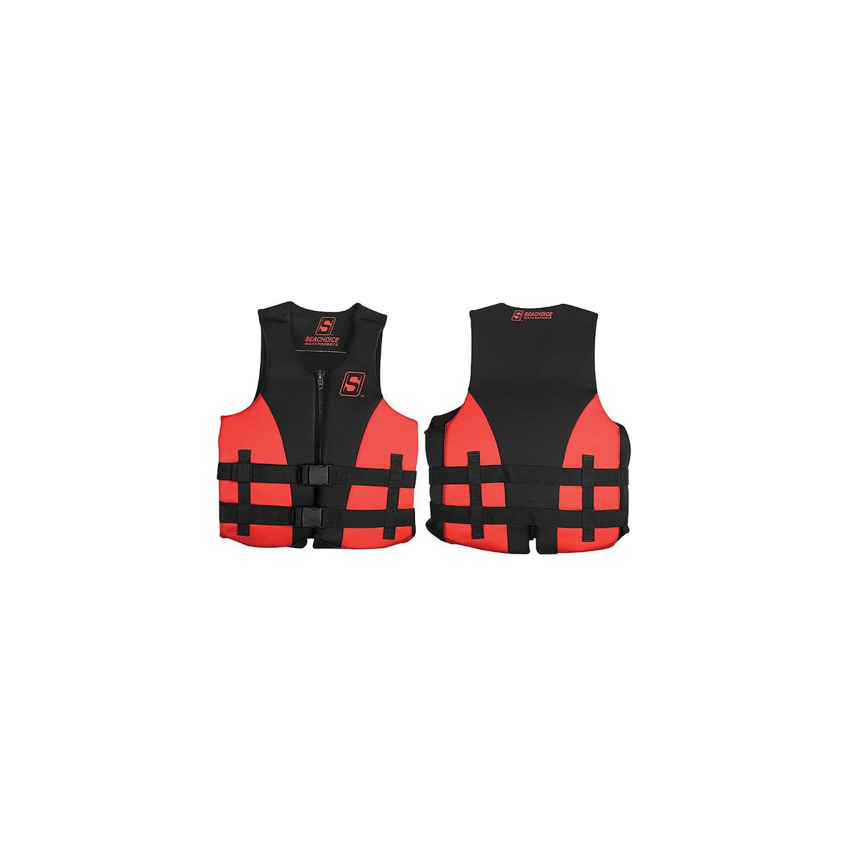 Seachoice 85105 Evoprene Multi-Sport Life Jacket - M - Red/Black, Fits Chest 33-36 in, USCG Level 70