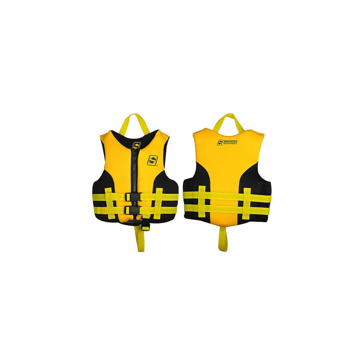 Seachoice 85121 Evoprene Multi-Sport Life Jacket - Child - Yellow/Black, USCG Level 70