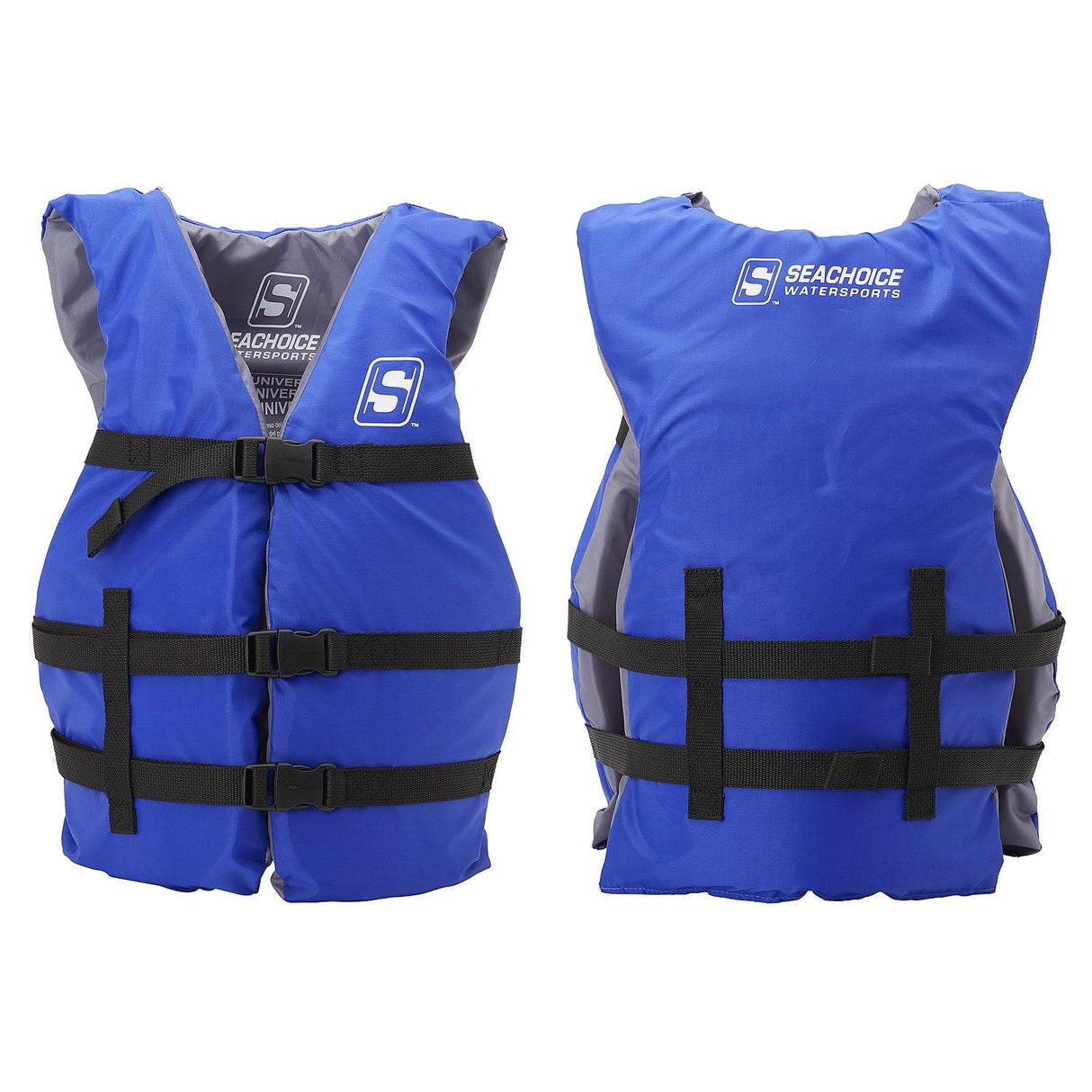 Seachoice General Purpose Life Vest, Adult XL, Blue, Fits Chest 40-60 in, USCG/TC Approved
