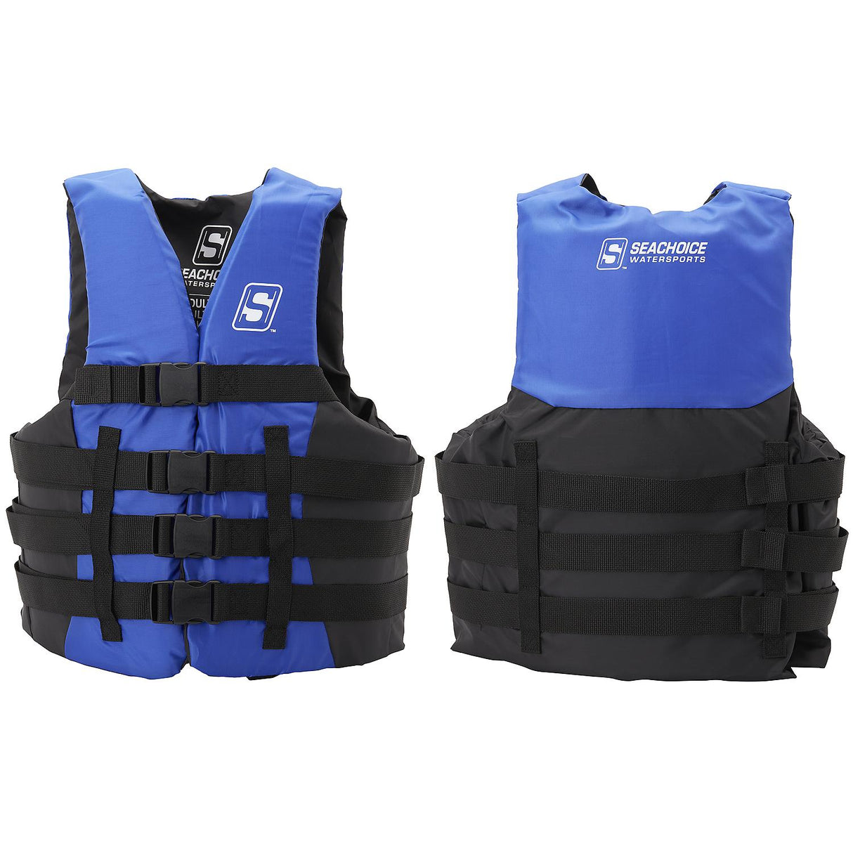 Seachoice 85363 Type III Ski Vest, 4 Belt , XXL/XXXL , Blue - USCG/TC Approved