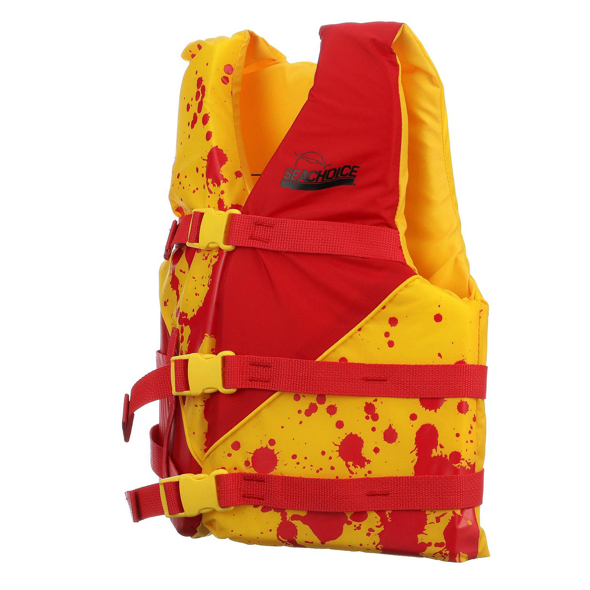 Seachoice Level 70 Life Jacket, Deluxe Adjustable Boat Vest, Bright Yellow and Red, Youth, 55-88 Lbs.