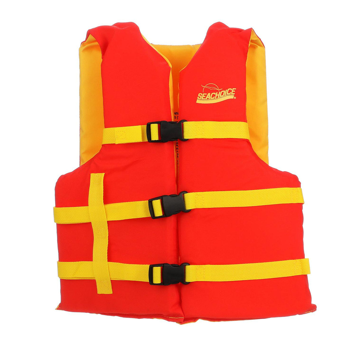 Seachoice Universal Life Vest, Orange/Yellow, 30-48 In.