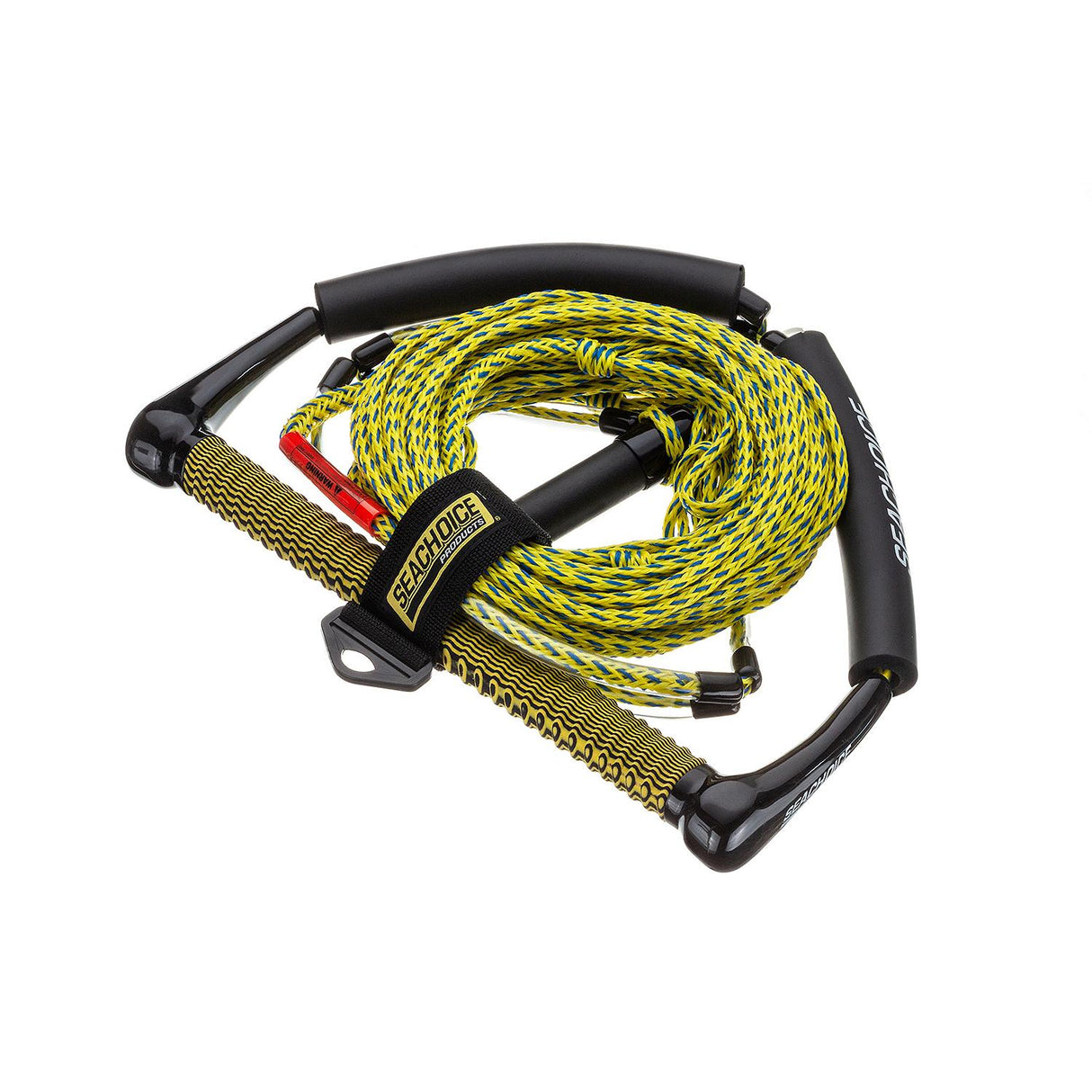 Seachoice 4-Section Wakeboard Rope, 70 Ft. Long, 15 In. Handle w/ Textured EVA Grip, 6 In. Trick Handle