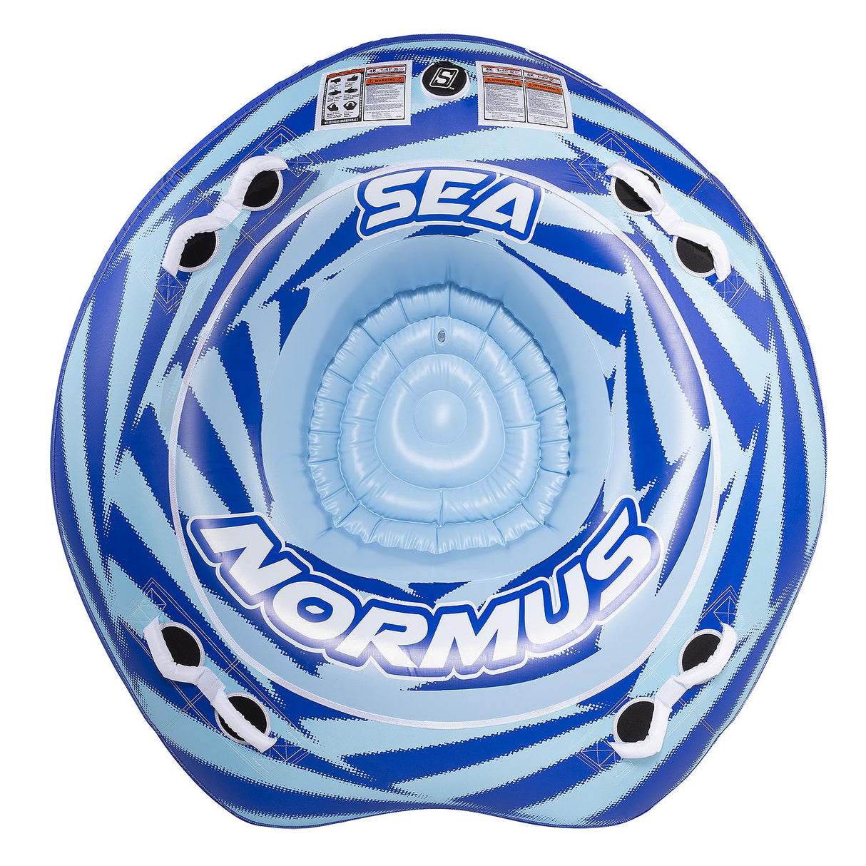Seachoice 86904 Sea-Normus Towable Tube, Open Top Boat Tube w/ Air-Cushioned Floor, 4 Person, 69 In. X 69 In.