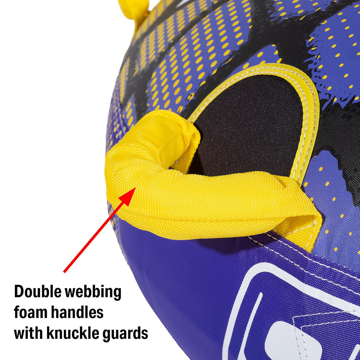 Seachoice 86911 Sea Beast Deck Tube, Reinforced Towing System, Foam Handles w/ Knuckle Guards, 50 In. X 48 In.